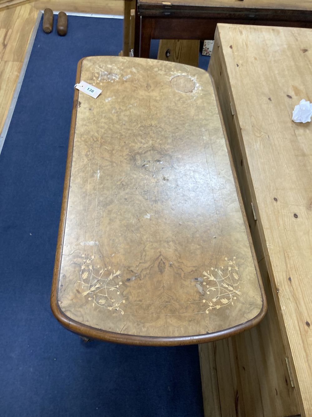 A Victorian burr walnut folding card table, width 92cm depth 45cm height 73cm